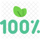 100 Por Ciento 100 Vegano Icono