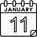 Janeiro Calendario Data Ícone