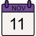 11 De Novembro Dia Calendario Ícone