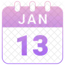 Januar Datum Kalender Symbol