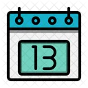 13 St Date Calendar Icon