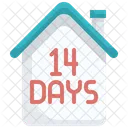 14 Days Home Quarantine Home Quarantine 14 Days Quarantine Icon