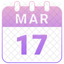 Marzo Fecha Calendario Icono