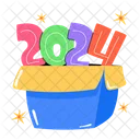 2024 Number 2024 Digits Carton Box Icon