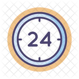 24 Hours Service  Icon