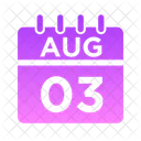 Aug Week Time Icon