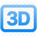 3 D Badge D Icon