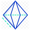 3D Rechteckige Doppelpyramide  Symbol