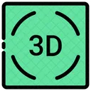 3 D、映画、映画 アイコン