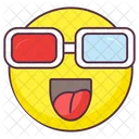 3d Glasses Emoji  Icon