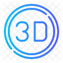 3 D Screen Multimedia Icon