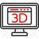 3d monitor  Icon