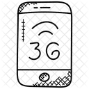 モバイル、 3 G、データ アイコン