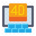 4 D Movie 4 D Cinema 4 D Film Icon