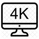 Display 4 K Screen Icon