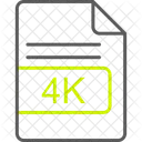 4 K File Format Symbol