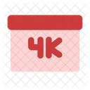 4 K 4 K Film High Definition Symbol