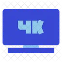 Televisión 4k  Icono