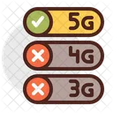 5G 네트워크 허용  아이콘