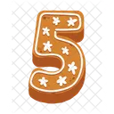 5 Number Cookies Cookies Biscuit Icon