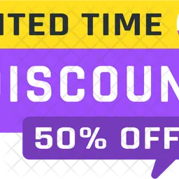 50% Discount Badge  Icon