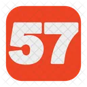 57 Number 57 Number Icon