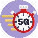 5 G 4 G Comunicacion Icono