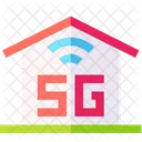 Hogar inteligente 5g  Icono