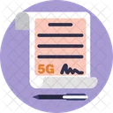 5 G 4 G Communication アイコン