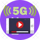 5 G 4 G Communication アイコン