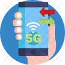 5 G 4 G Communication アイコン