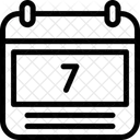 7 Data Calendario Programacao Ícone