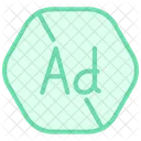 Ad Blocker Duotone Line Icon Icono