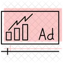 Ad Metrics Color Shadow Thinline Icon アイコン