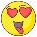 Admiring Love Emoticon  Icon