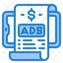 Ads Bill Advertising Bill Bill Icon