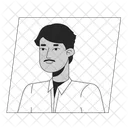 Adult indian man with mustache  Icon