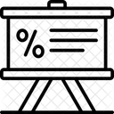 사전 세금 계획 프레젠테이션 보드 퍼센트 아이콘