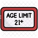 Age Limit Twenty One Plus Age Restriction Age Limit Icono