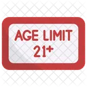 Age limit twenty one plus  Icono