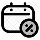 Programacao De Descontos Calendario Data Ícone