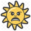 Aggressive Sun Emoji Emoticon Icon