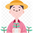 Agriculturist Farmer Gardener Icon