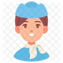 Woman Avatar Air Hostess Icon