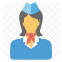 Air Hostess Stewardess Icon