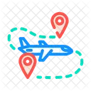 Airplane Track Map Icône