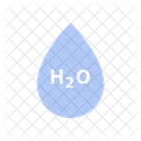 A H 2 O Agua Icono