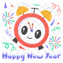 Alarm Clock New Year Icon