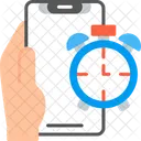 Alarm Hand Holding Phone Alert Icon