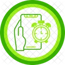 Alarm Hand Holding Phone Alert Icon